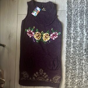 Desigual Purple Knit Sweater